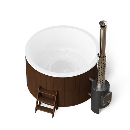 Polar Spa Comfort Family 195 Wood Fired 40kW External Stove 4-6 Person Hot Tub
