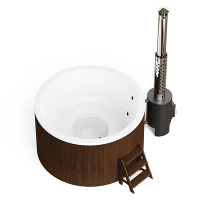 Polar Spa Comfort Family 195 Wood Fired 40kW External Stove 4-6 Person Hot Tub