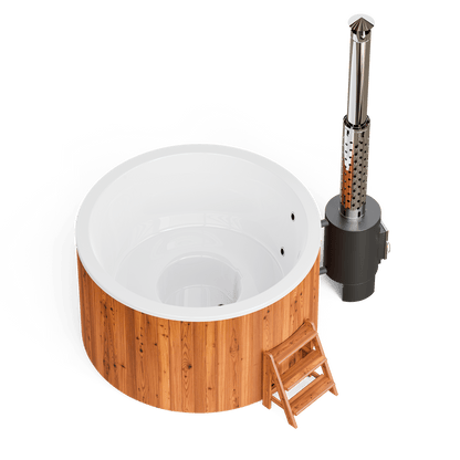 Polar Spa Comfort Family 195 Wood Fired 40kW External Stove 4-6 Person Hot Tub