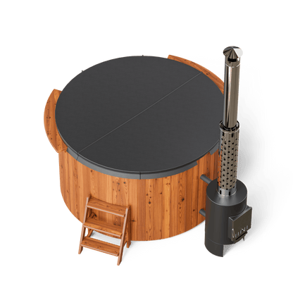 Polar Spa Comfort Family 195 Wood Fired 40kW External Stove 4-6 Person Hot Tub