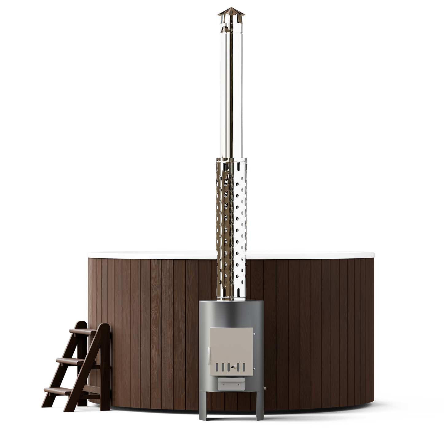Polar Spa Comfort Family 220 Wood Fired 40kW External Stove 6-8 Person Hot Tub