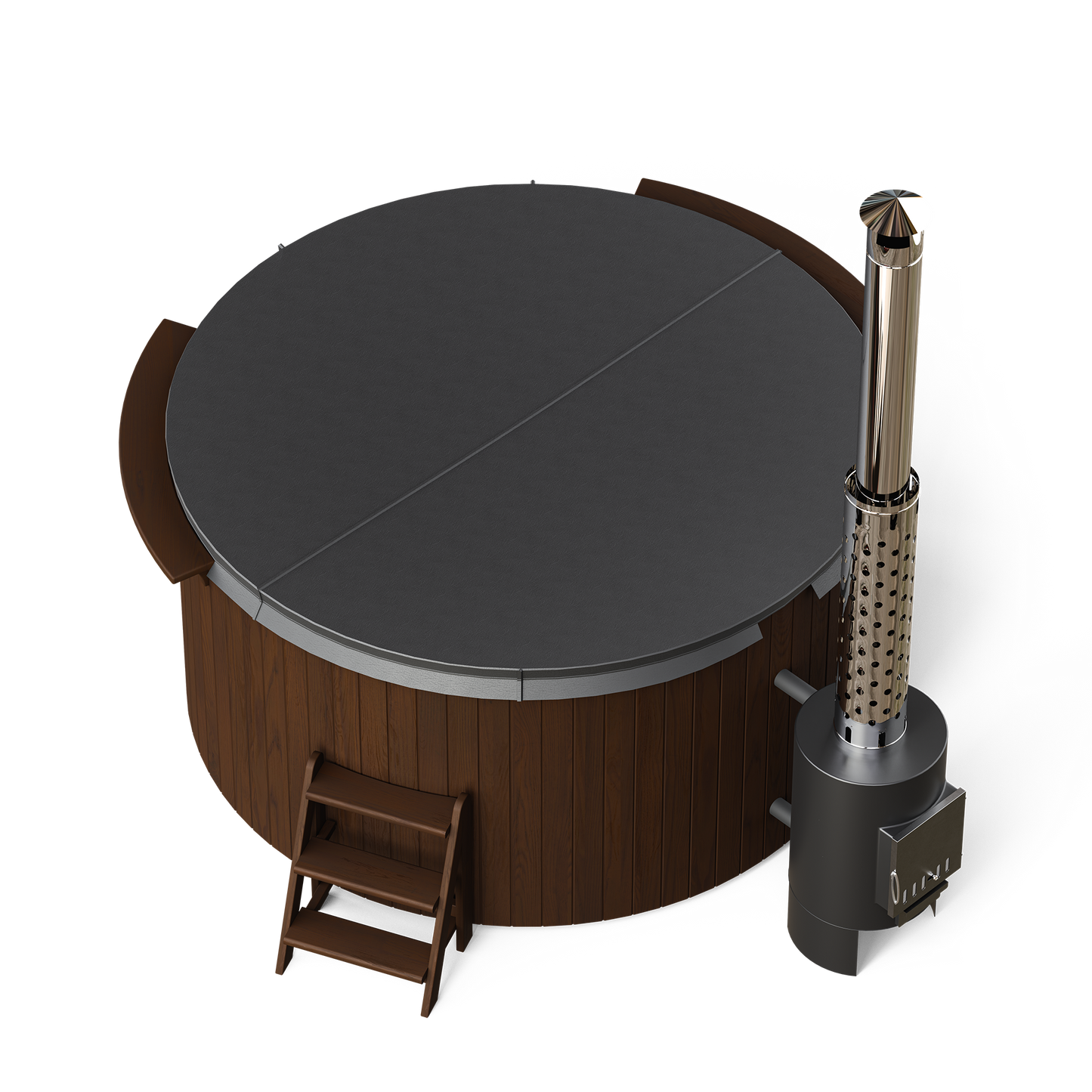 Polar Spa Comfort Family 220 Wood Fired 40kW External Stove 6-8 Person Hot Tub
