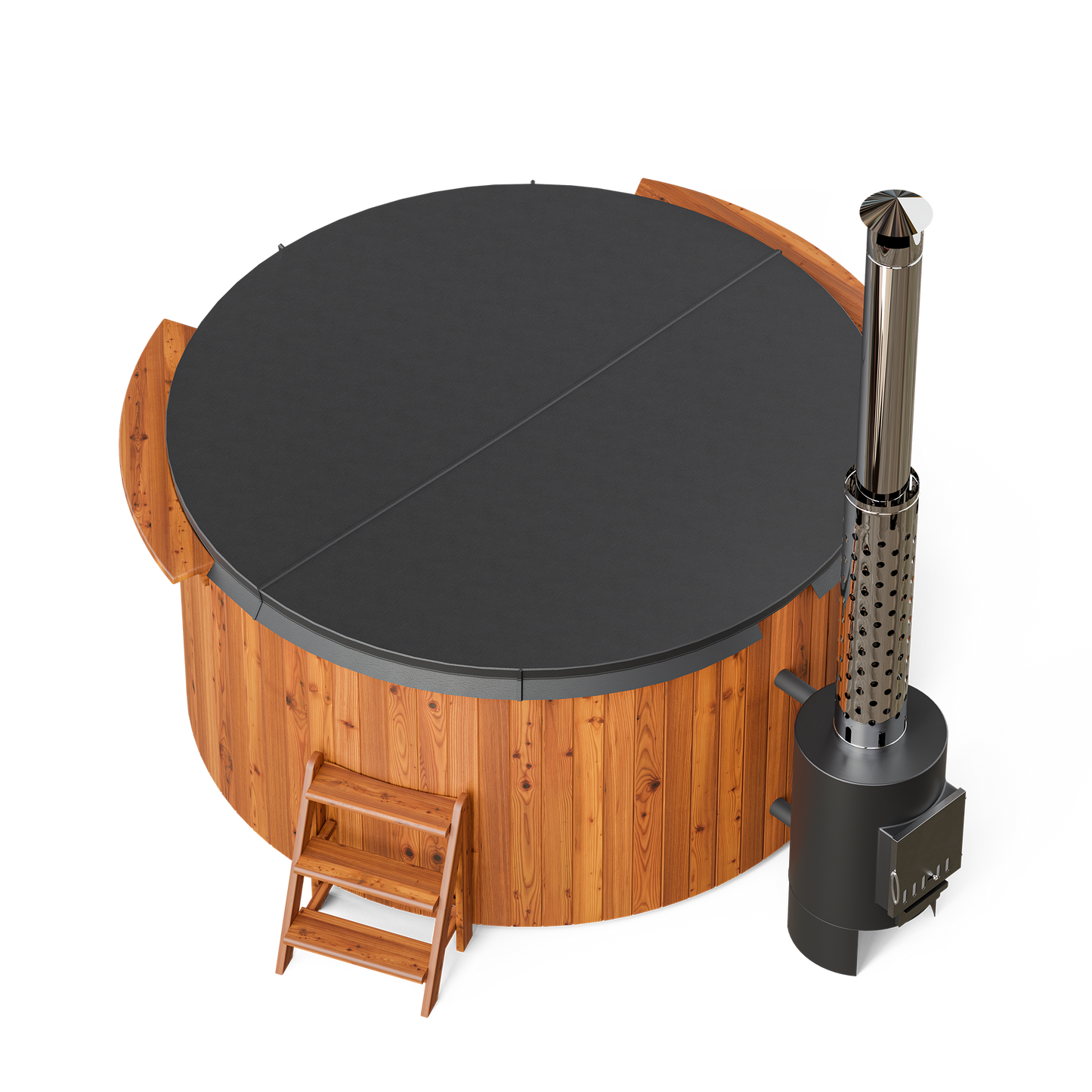 Polar Spa Comfort Family 220 Wood Fired 40kW External Stove 6-8 Person Hot Tub