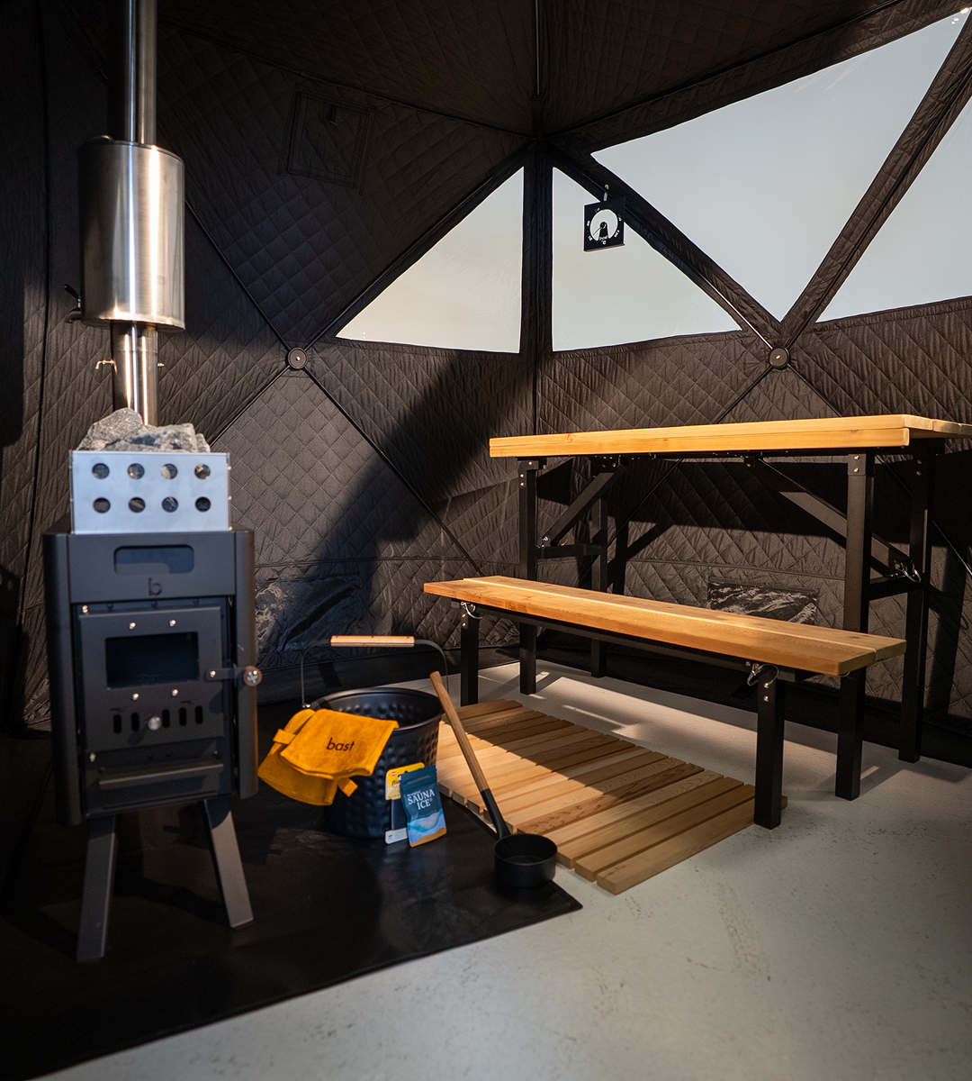 Bast Näver Deluxe Portable Sauna Tent | 4–6 Person Pop-Up Outdoor Sauna with Wood Stove And Accessories