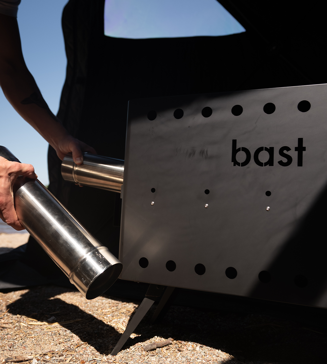 Bast Näver Basic Portable Sauna Tent | 4–6 Person Pop-Up Outdoor Sauna with Wood Stove