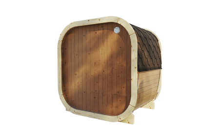 EKE Compact 4-Person Outdoor Cube Barrel 1.3m Sauna | Customisable