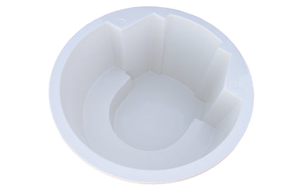 Round Hot Tub Fibreglass Liner | Built in, Decking Hot Tub 4 Person 1.8m | Wood Fired or Electric Heater