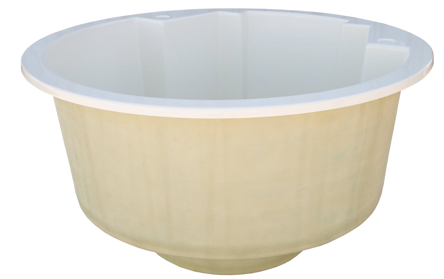 Round Hot Tub Fibreglass Liner | Built in, Decking Hot Tub 4 Person 1.8m | Wood Fired or Electric Heater