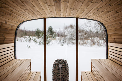 Vision Oval Black Sauna | Wood Fired or Electric Premium Outdoor Sauna
