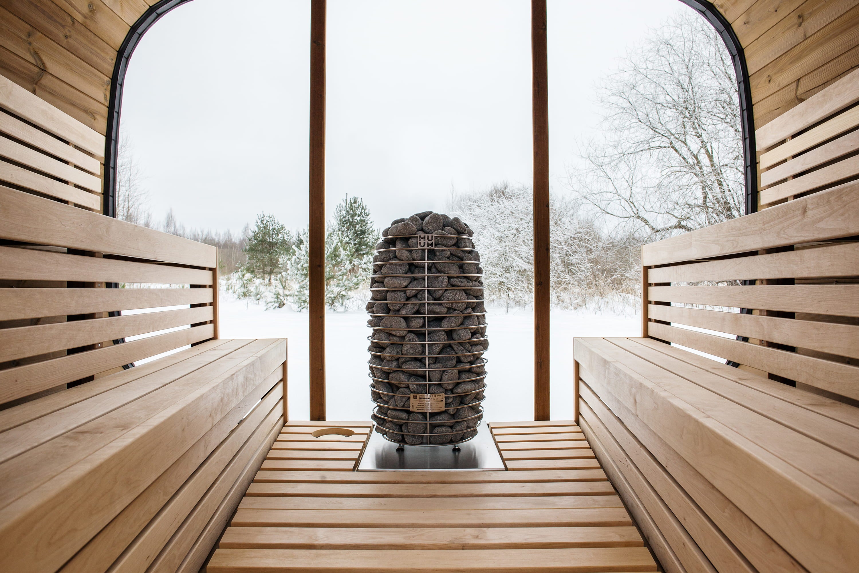 Vision Oval Black Sauna | Wood Fired or Electric Premium Outdoor Sauna