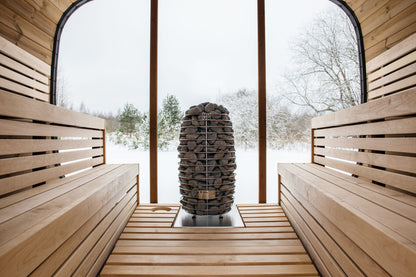 Vision Oval Black Sauna | Wood Fired or Electric Premium Outdoor Sauna