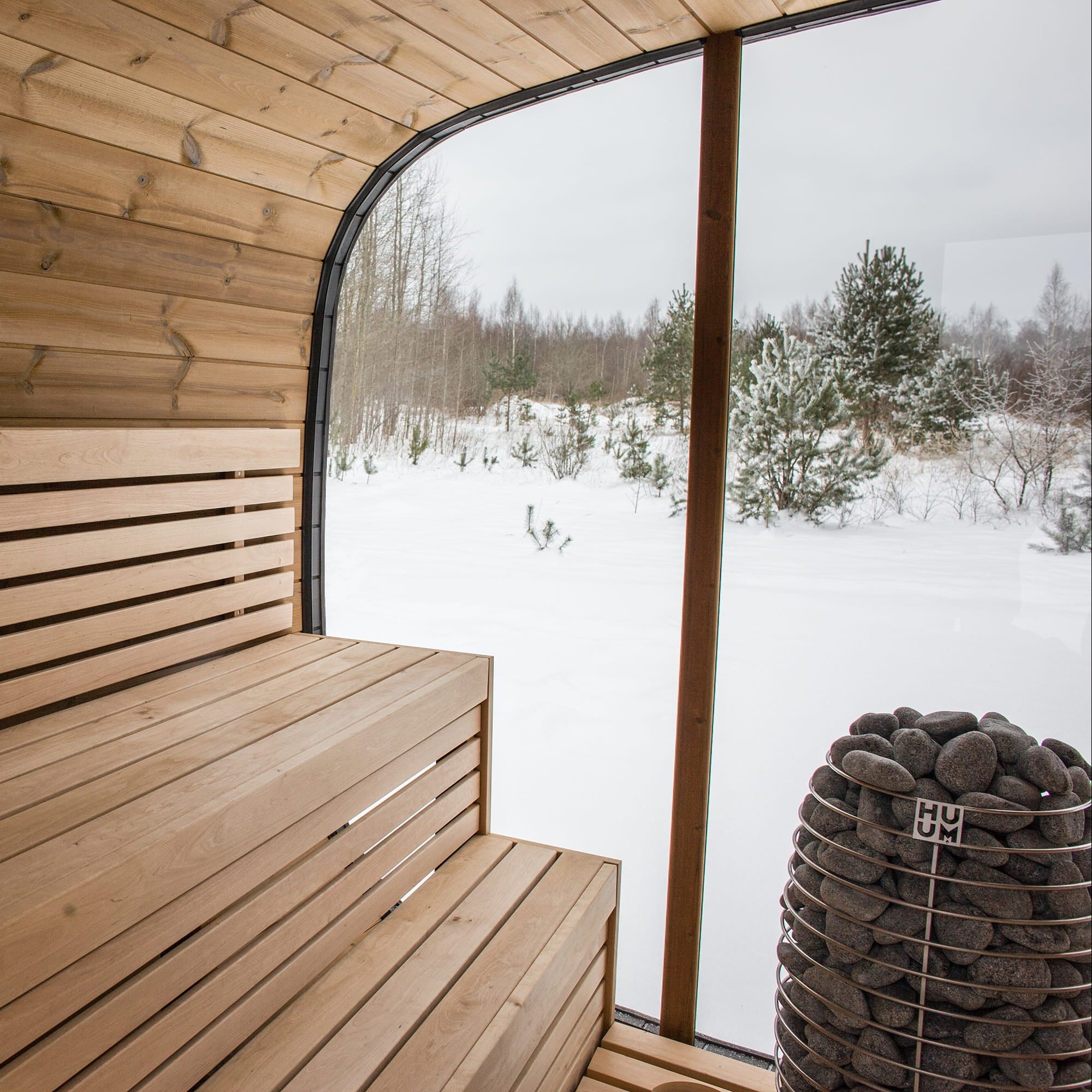 Vision Oval Black Sauna | Wood Fired or Electric Premium Outdoor Sauna