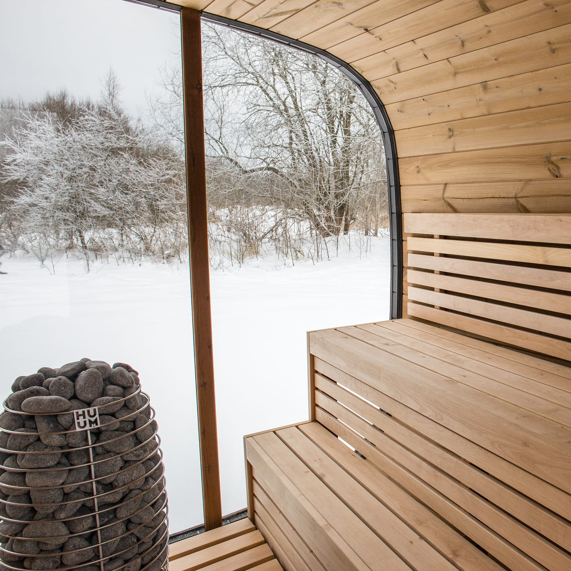 Vision Oval Black Sauna | Wood Fired or Electric Premium Outdoor Sauna
