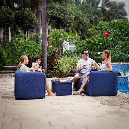 Wave Inflatable Outdoor Sofa Furniture | 3 Piece Furniture Set Chair and Sofa