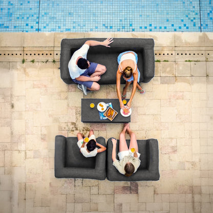 Wave Inflatable Outdoor Sofa Furniture | 3 Piece Furniture Set Chair and Sofa