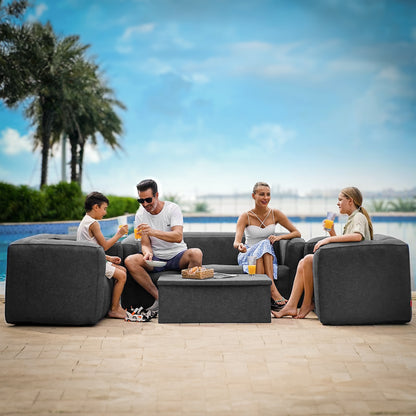Wave Inflatable Outdoor Sofa Furniture | 3 Piece Furniture Set Chair and Sofa