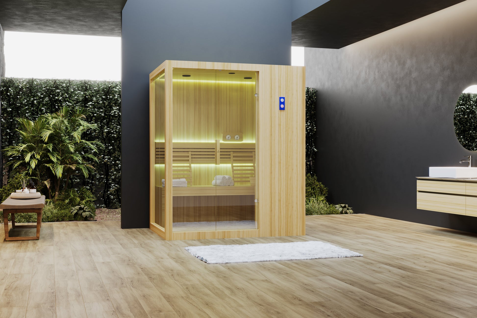 Jaquar Kubix Traditional Indoor Sauna Lifestyle 