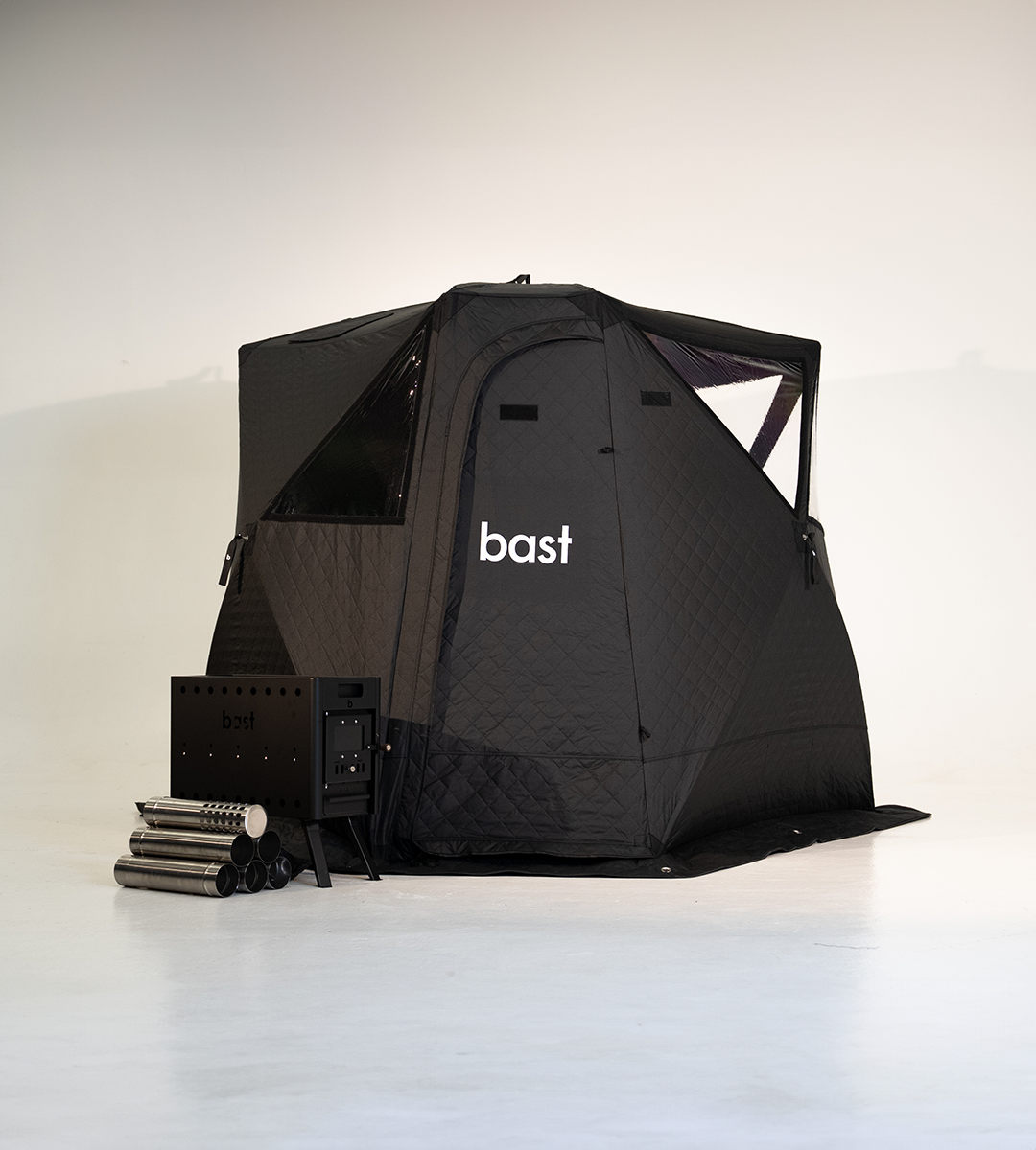 Bast Näver Basic Portable Sauna Tent | 4–6 Person Pop-Up Outdoor Sauna with Wood Stove