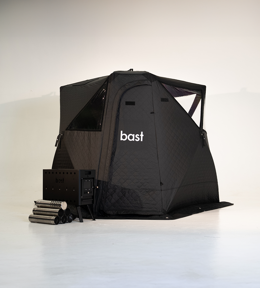 Bast Näver Basic Portable Sauna Tent | 4–6 Person Pop-Up Outdoor Sauna with Wood Stove