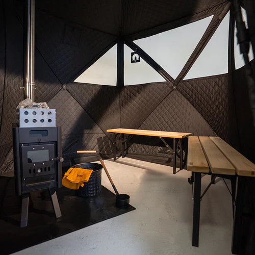 Bast Näver Deluxe Portable Sauna Tent | 4–6 Person Pop-Up Outdoor Sauna with Wood Stove And Accessories