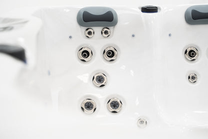Solace Trio 2-3 Person Hot Tub 13 Amp | Bluetooth Speakers, Ozone Water Care, 26 Jets, Lounger