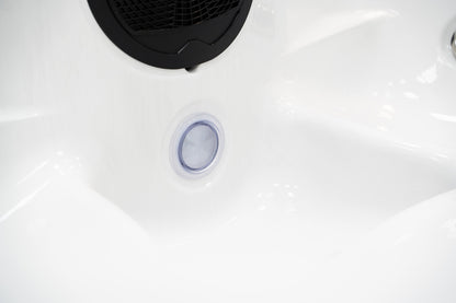 Solace Trio 2-3 Person Hot Tub 13 Amp | Bluetooth Speakers, Ozone Water Care, 26 Jets, Lounger