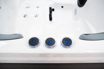 Solace Trio 2-3 Person Hot Tub 13 Amp | Bluetooth Speakers, Ozone Water Care, 26 Jets, Lounger