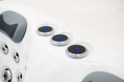 Solace Trio 2-3 Person Hot Tub 13 Amp | Bluetooth Speakers, Ozone Water Care, 26 Jets, Lounger