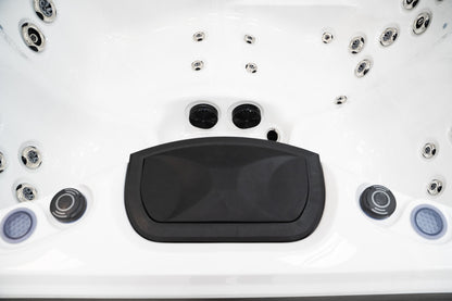 Solace Trio 2-3 Person Hot Tub 13 Amp | Bluetooth Speakers, Ozone Water Care, 26 Jets, Lounger