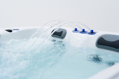 Solace Trio 2-3 Person Hot Tub 13 Amp | Bluetooth Speakers, Ozone Water Care, 26 Jets, Lounger