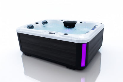Solace Trio 2-3 Person Hot Tub 13 Amp | Bluetooth Speakers, Ozone Water Care, 26 Jets, Lounger
