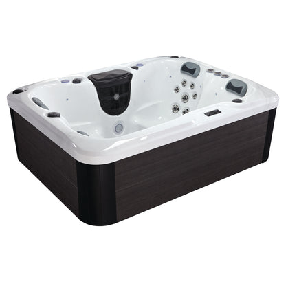 Solace Trio 2-3 Person Hot Tub 13 Amp | Bluetooth Speakers, Ozone Water Care, 26 Jets, Lounger