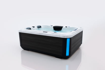 Solace Trio 2-3 Person Hot Tub 13 Amp | Bluetooth Speakers, Ozone Water Care, 26 Jets, Lounger