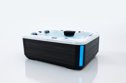 Solace Trio 2-3 Person Hot Tub 13 Amp | Bluetooth Speakers, Ozone Water Care, 26 Jets, Lounger