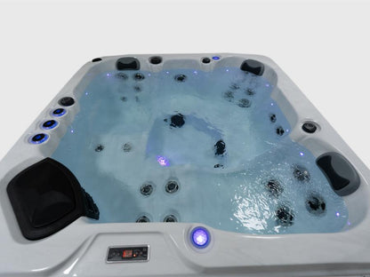 Mirage 4-5 Person Hot Tub 13 Amp | Bluetooth Speakers, Ozone Water Care, 27 Jets, 2 Loungers