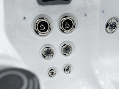 Mirage 4-5 Person Hot Tub 13 Amp | Bluetooth Speakers, Ozone Water Care, 27 Jets, 2 Loungers
