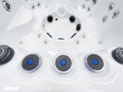 Aurora XL 6-7 Person Hot Tub 32 Amp | Bluetooth Speakers, Ozone Water Care, 59 Jets