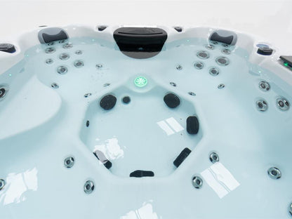 Aurora XL 6-7 Person Hot Tub 32 Amp | Bluetooth Speakers, Ozone Water Care, 59 Jets