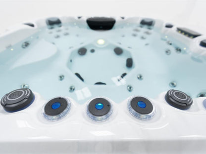 Aurora XL 6-7 Person Hot Tub 32 Amp | Bluetooth Speakers, Ozone Water Care, 59 Jets