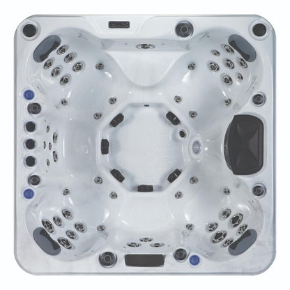 Aurora XL 6-7 Person Hot Tub 32 Amp | Bluetooth Speakers, Ozone Water Care, 59 Jets