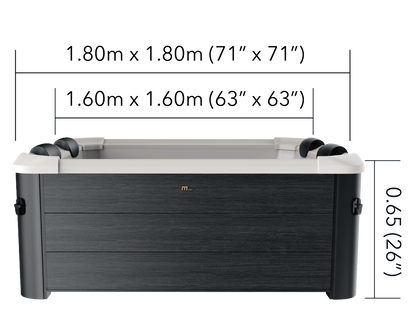 MSpa Oslo Plus 6 Person Rigid Wall Hot Tub with Hydro Jets, UVC, Ozone & LED | Plug and Play Hot Tub