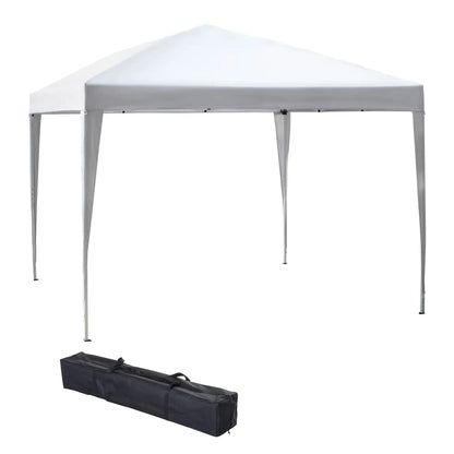 Outsunny 3 x 3M Garden Pop Up Gazebo Height Adjustable Marquee Party Tent Wedding Canopy with Carrying Bag