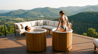 Fibreglass Wooden Ice bath | 1 Person Recovery Cold Plunge
