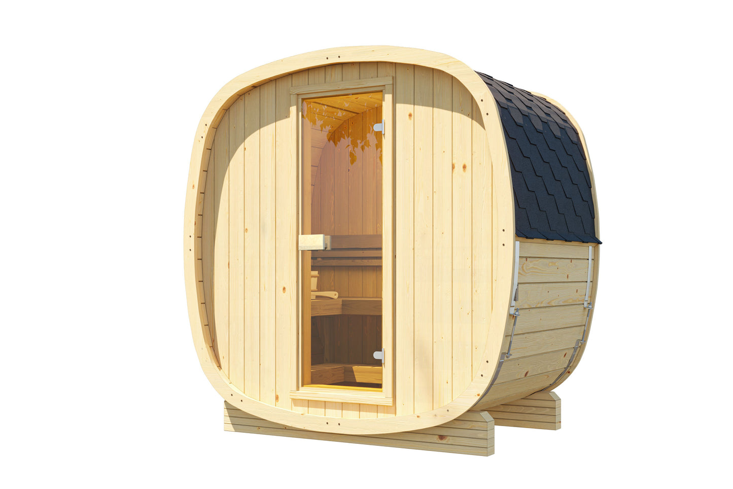 UKU Compact 4-Person Outdoor Cube Barrel 1.3m Sauna | Customisable