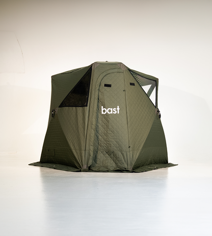 Bast Näver Basic Portable Sauna Tent | 4–6 Person Pop-Up Outdoor Sauna with Wood Stove