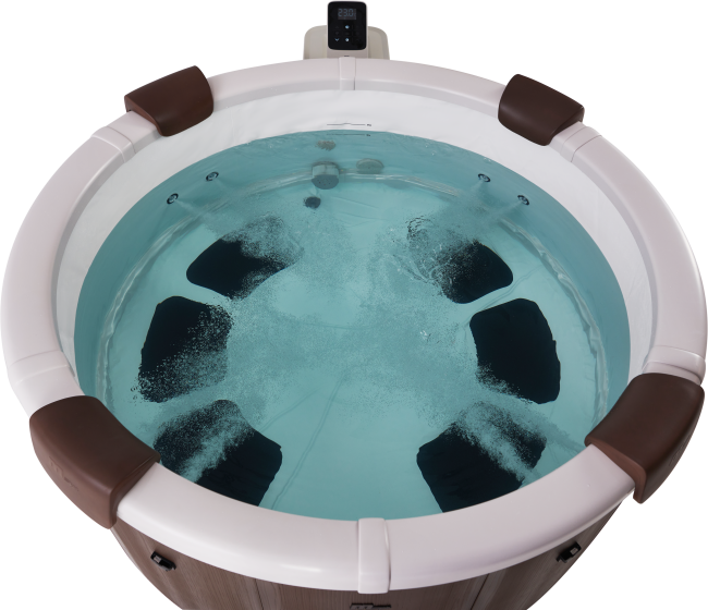 MSpa Rova 6 Person Portable Circular Modular Hot Tub, WiFi Controlled 13A Plug & Play