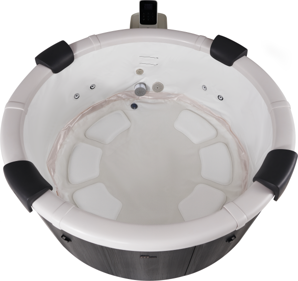 MSpa Denver Carbon Grey 6 Person Portable Modular Hot Tub, WiFi Controlled 13A Plug & Play