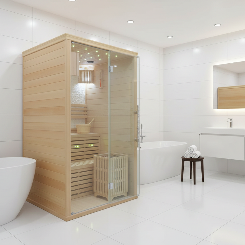 Tidal Wave Mono 1 | 2 Tier Indoor 2 Person Traditional Sauna