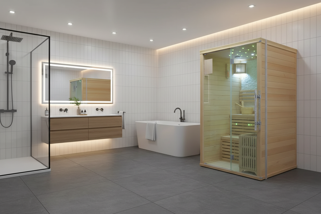 Tidal Wave Mono 1 | 2 Tier Indoor 2 Person Traditional Sauna