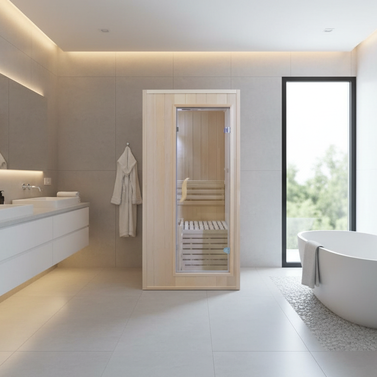 Tidal Wave Mono Indoor Plug and Play 1 Person Traditional Sauna